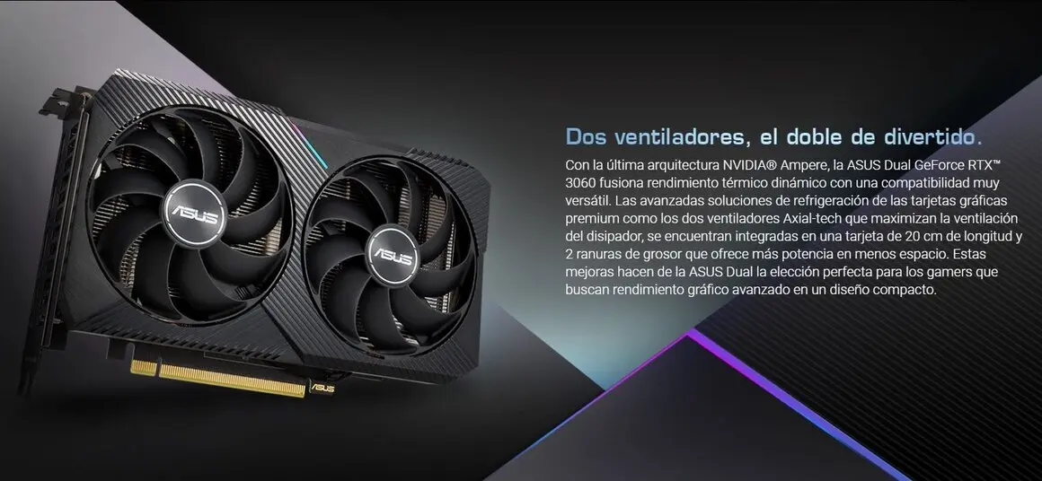 Asus Dual RTX 3060 OC Edition V2 12GB GDDR6 Asus Dual RTX 3060 OC Edition V2 12GB GDDR6
