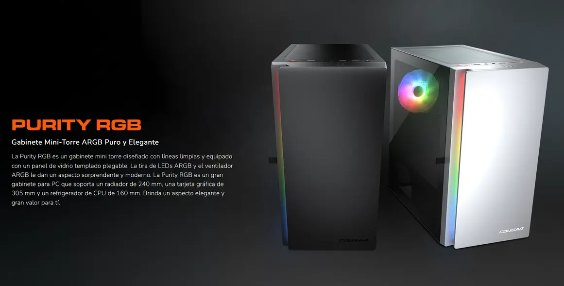 Cougar RGB Cristal Templado USB 3.0 Negra Cougar RGB Cristal Templado USB 3.0 Negra