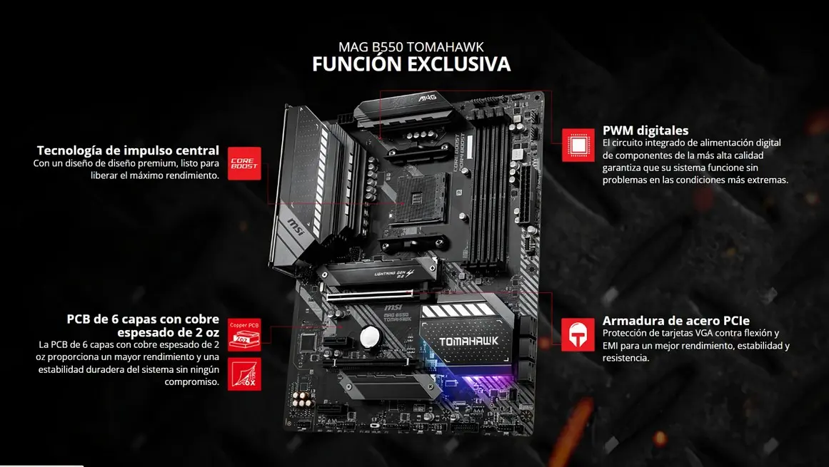 MSI MAG B550 TOMAHAWK Placa Base