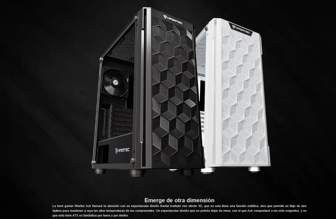 Nfortec Azir White Cristal templado USB 3.0 Blanca Nfortec Azir White Cristal templado USB 3.0 Blanca